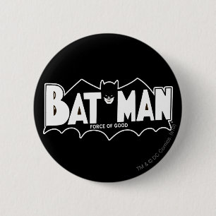 Batman   Force of Good 60s Logo 6 Cm Round Badge