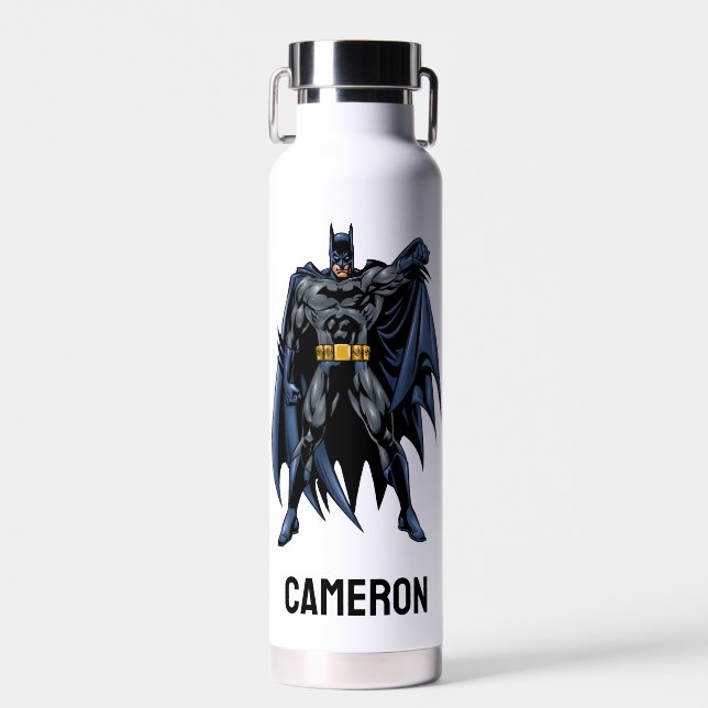 Batman Full-Color Front | Add Your Name Water Bottle (Front)