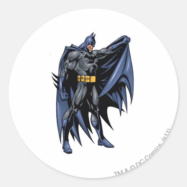 Batman Full-Colour Side Classic Round Sticker (Front)