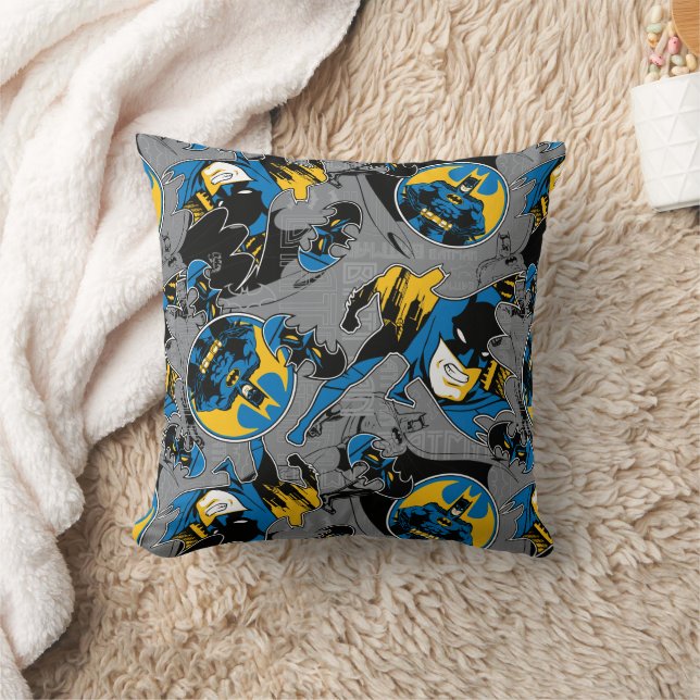 Batman Full Throttle Toss Pattern Cushion (Blanket)