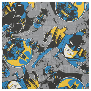 Batman Full Throttle Toss Pattern Fabric