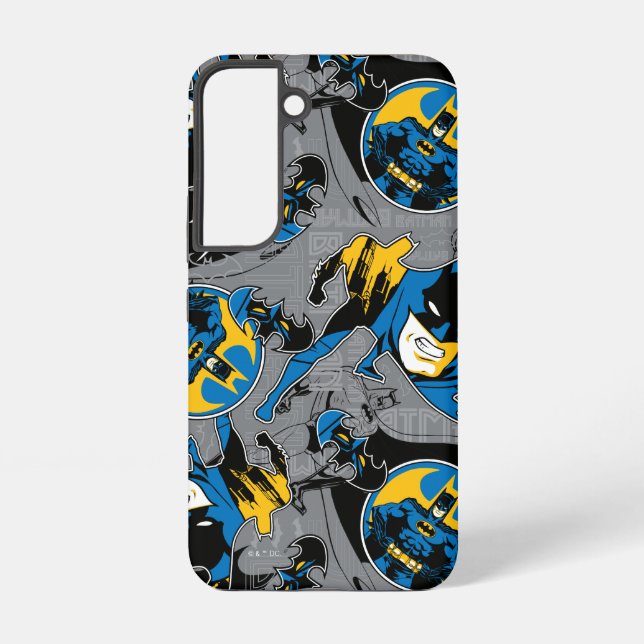 Batman Full Throttle Toss Pattern Samsung Galaxy S22 Case (Back)