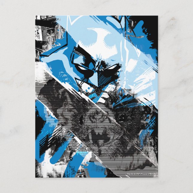 Batman Future Cityscape Montage Postcard (Front)