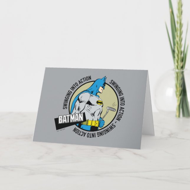 Batman Golfing - Swinging Into Action Card (Front)