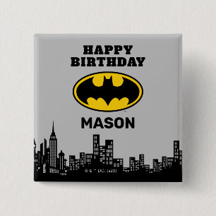 Batman - Gotham City Birthday 15 Cm Square Badge