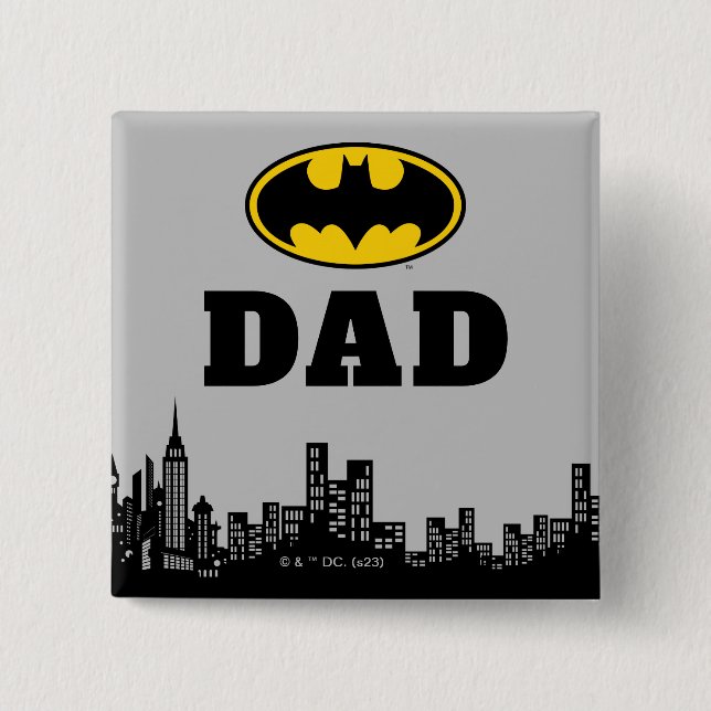 Batman - Gotham City | Birthday Dad 15 Cm Square Badge (Front)