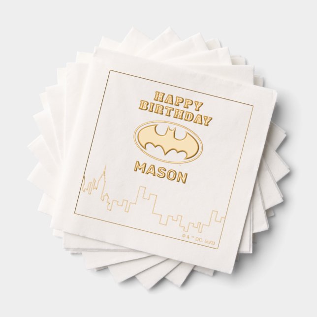 Batman - Gotham City | Birthday  Foil Napkins (Insitu (Stacked))