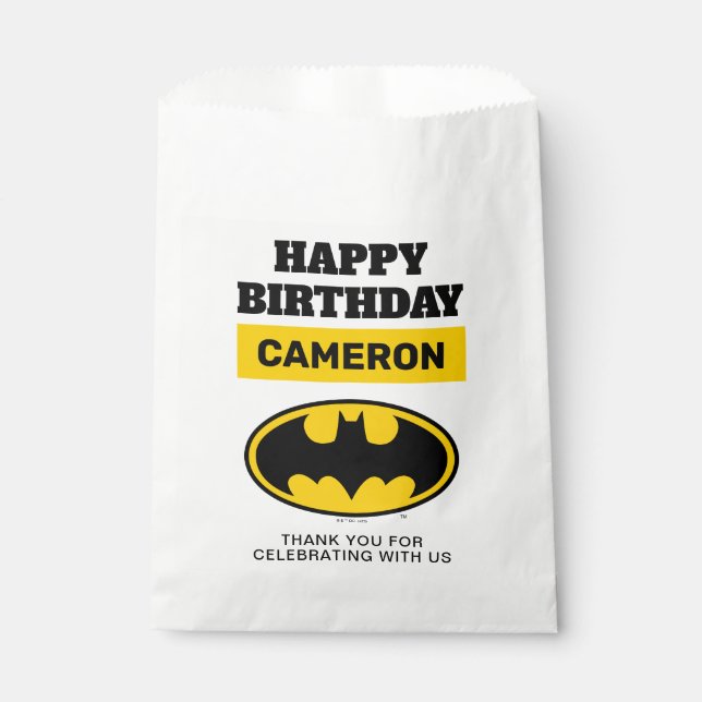 Batman | Gotham City Happy Birthday Favour Bags (Front)