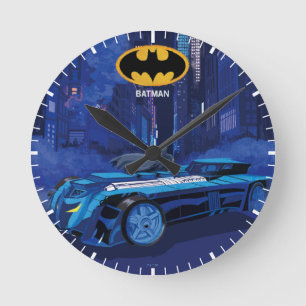 Batman Gotham City Night Patrol Round Clock