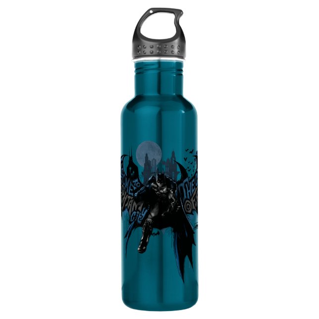 Batman Gotham City Paint Drip Graphic 710 Ml Water Bottle (Front)