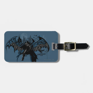 Batman Gotham City Paint Drip Graphic Luggage Tag