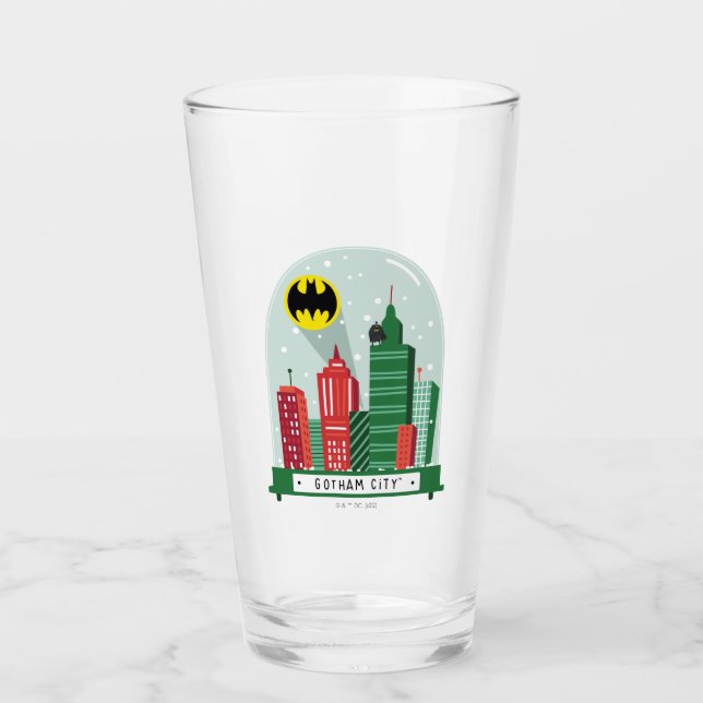 Batman Gotham City™ Snow Globe Graphic Glass (Front)