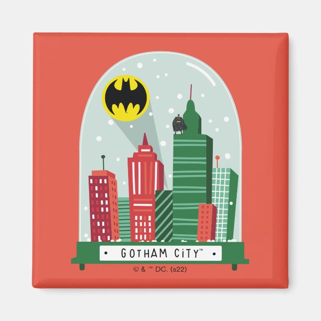 Batman Gotham City™ Snow Globe Graphic Magnet (Front)