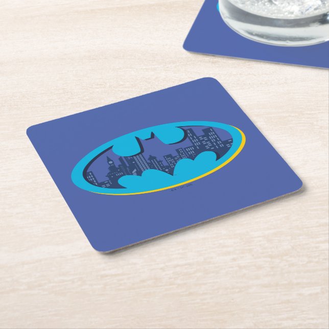 Batman | Gotham City Symbol Square Paper Coaster (Angled)