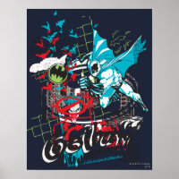 Batman Gotham Guardian Lineart Collage