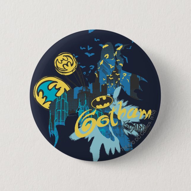 Batman Gotham Guardian Notebook Sketch 6 Cm Round Badge (Front)
