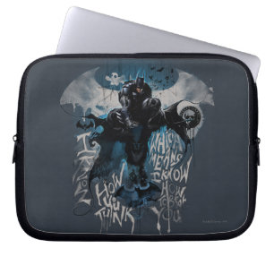 Batman Graffiti Graphic - I Know How You Think Laptop Sleeve