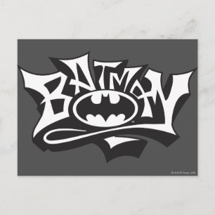 Batman   Graffiti Name Logo Postcard