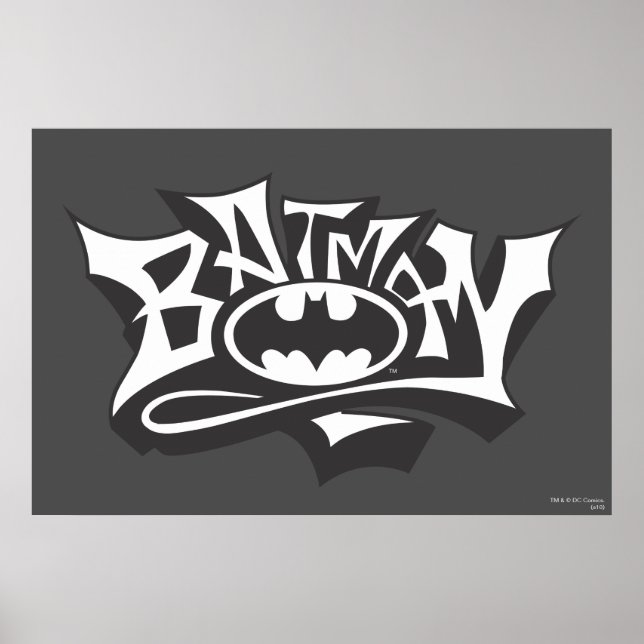 Batman | Graffiti Name Logo Poster | Zazzle