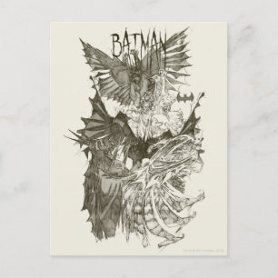 Batman Graphic Novel Pencil Sketch Postcard