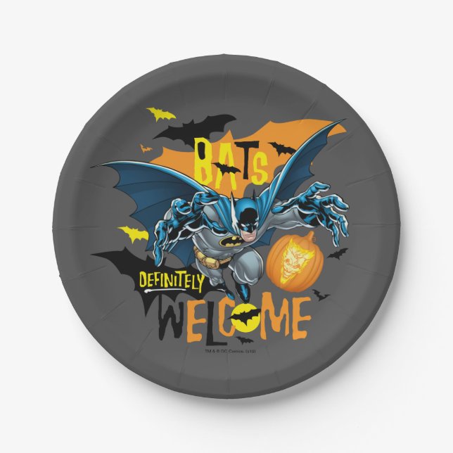 Batman | Halloween Inspired Logo Paper Plate (Front)