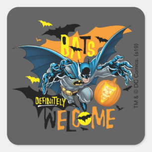 Batman   Halloween Inspired Logo Square Sticker