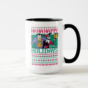 Batman   Happy Holidays Joker & Harley Quinn Mug