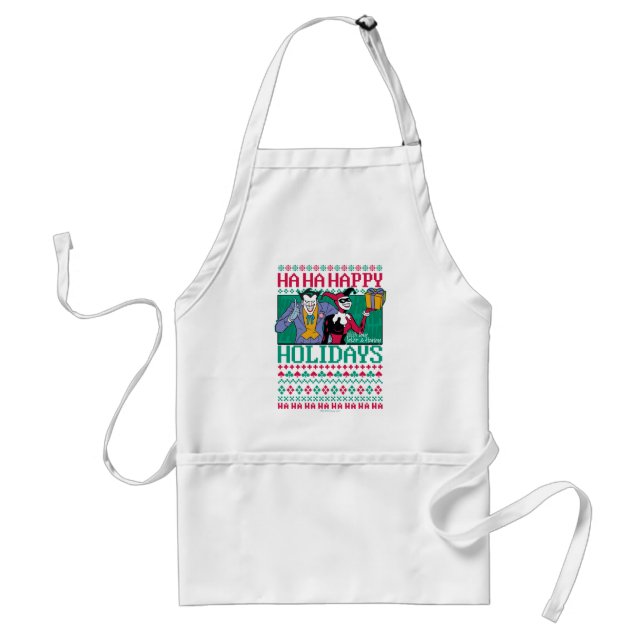 Batman | Happy Holidays Joker & Harley Quinn Standard Apron (Front)