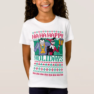 Batman   Happy Holidays Joker & Harley Quinn T-Shirt