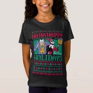 Batman   Happy Holidays Joker & Harley Quinn T-Shirt