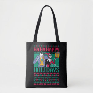 Batman Happy Holidays Joker & Harley Quinn Tote Bag