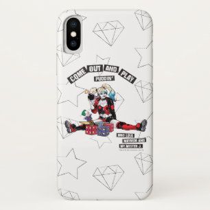Batman   Harley Quinn "Come Out And Play Puddin'" iPhone X Case