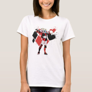 Batman   Harley Quinn Hearts & Diamonds Splatter T-Shirt