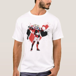 Batman   Harley Quinn Hearts & Diamonds Splatter T-Shirt
