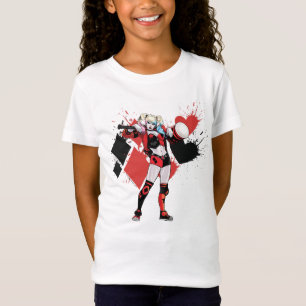Batman   Harley Quinn Hearts & Diamonds Splatter T-Shirt