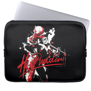 Batman   Harley Quinn "Hi Puddin'" Ink Art Laptop Sleeve