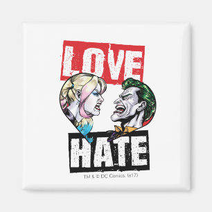 Batman   Harley Quinn & Joker Love/Hate Magnet