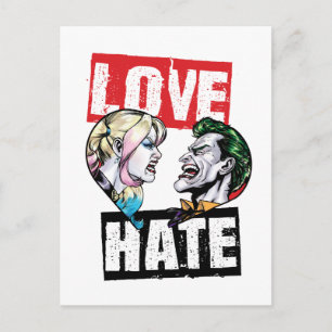 Batman   Harley Quinn & Joker Love/Hate Postcard