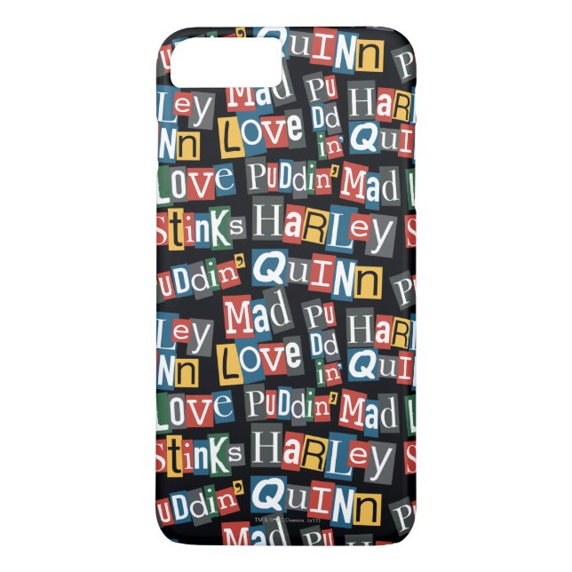 Batman | Harley Quinn Ransom Note Style Pattern Case-Mate iPhone Case (Back)