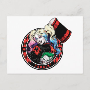 Batman   Harley Quinn Winking With Mallet Postcard