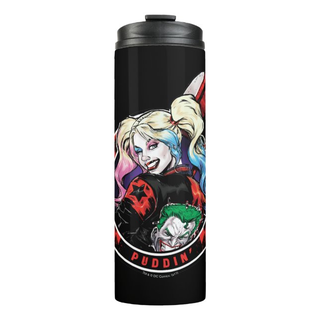 Batman | Harley Quinn Winking With Mallet Thermal Tumbler (Front)
