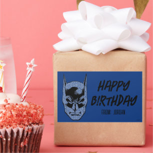 Batman Head Mantra   Happy Holidays Rectangular Sticker