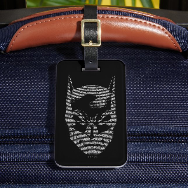 Batman Head Mantra Luggage Tag (Front Insitu 2)
