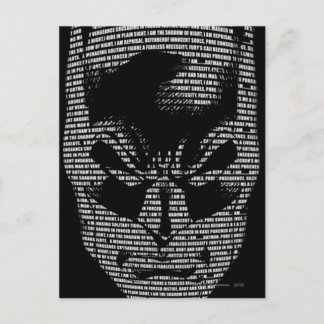 Batman Head Mantra Postcard (Front)