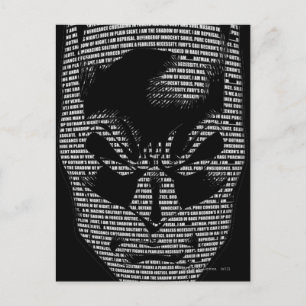 Batman Head Mantra Postcard