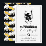 Batman Head Super Hero Boys Birthday Invitation<br><div class="desc">Invite friends to an action-packed celebration with this customisable Batman Head Super Hero Boys Birthday Invitation! Featuring the iconic Batman head design and bold,  personalised text,  this invitation is perfect for setting the tone for a memorable superhero-themed party. Personalise it with your event details to make it truly unique.</div>