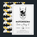 Batman Head Super Hero Boys Birthday Invitation<br><div class="desc">Invite friends to an action-packed celebration with this customisable Batman Head Super Hero Boys Birthday Invitation! Featuring the iconic Batman head design and bold,  personalised text,  this invitation is perfect for setting the tone for a memorable superhero-themed party. Personalise it with your event details to make it truly unique.</div>