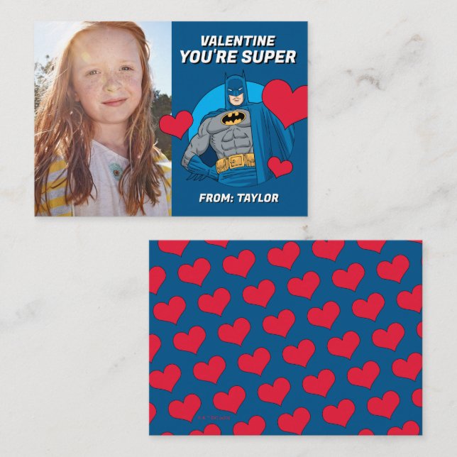 Batman Hearts | Happy Valentine's Day Card (Front/Back)