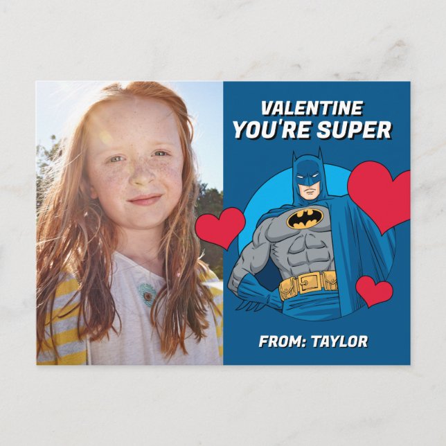 Batman Hearts | Happy Valentine's Day Postcard (Front)
