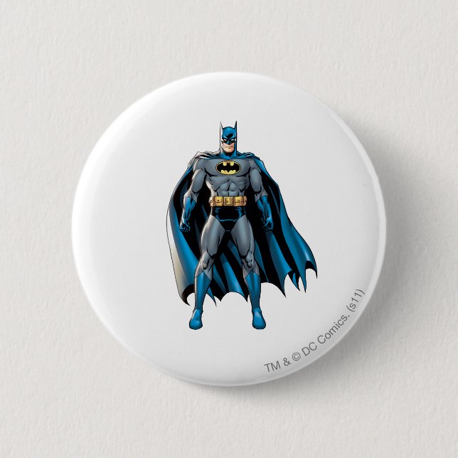 Batman Heroic Stance 6 Cm Round Badge (Front)